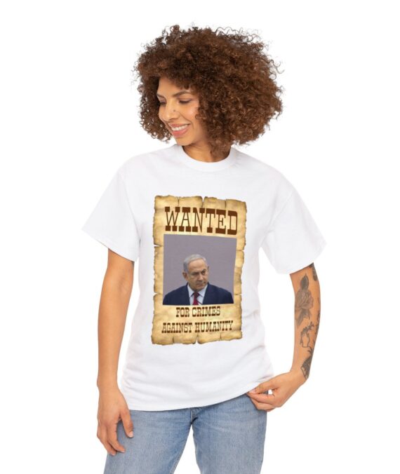 Wanted Benjamin Netanyahu Unisex Heavy Cotton Tee