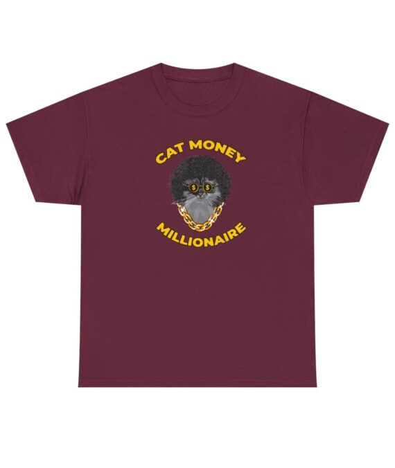 Cat Money Millionaire Unisex Heavy Cotton Tee